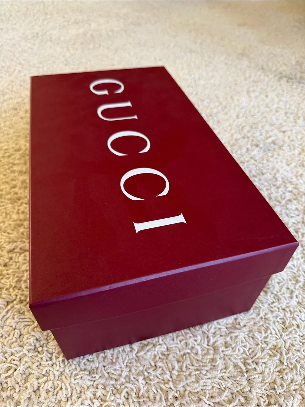 Gucci Wine Red Box with White Logo